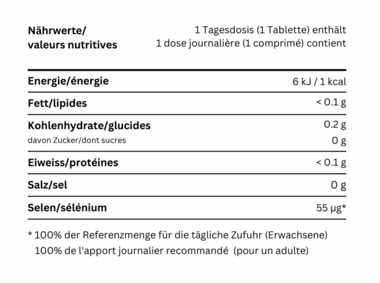 Comprimés de Levure au Sélénium